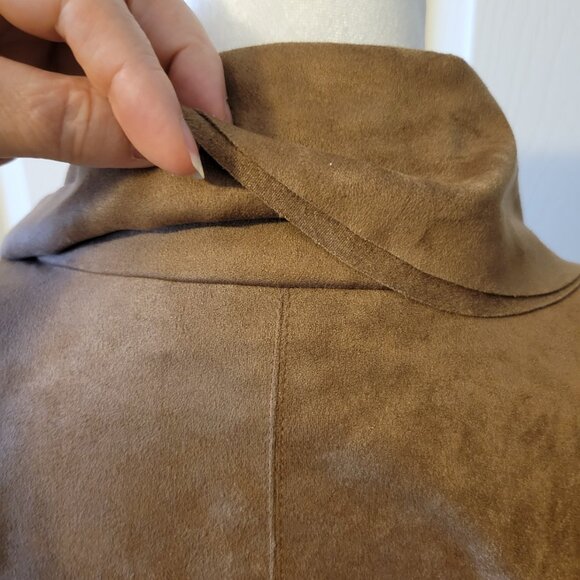 Marc Bouwer Faux Suede Vest with Waterfall Collar -M - Picture 5 of 10